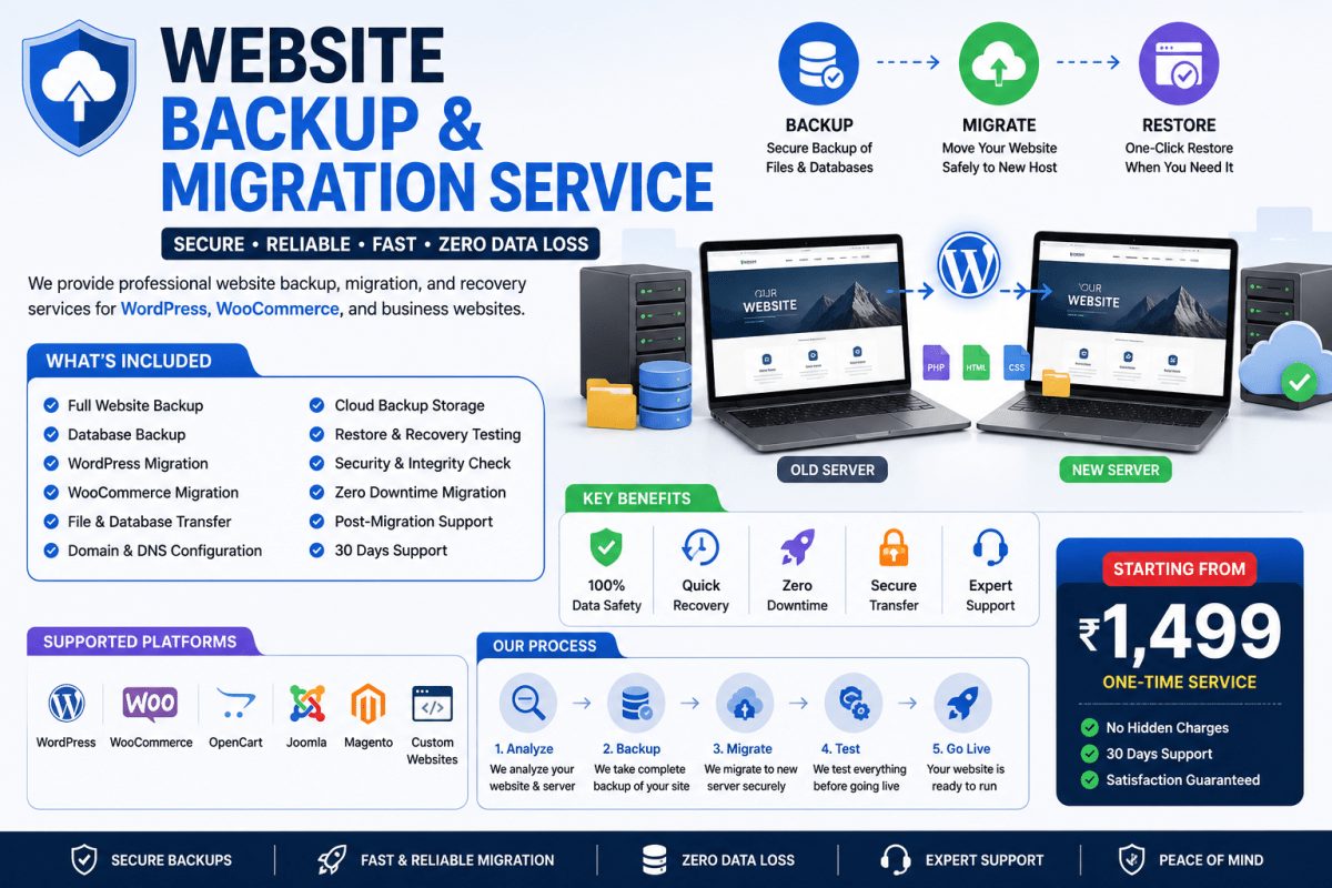 Website Backup and migration services