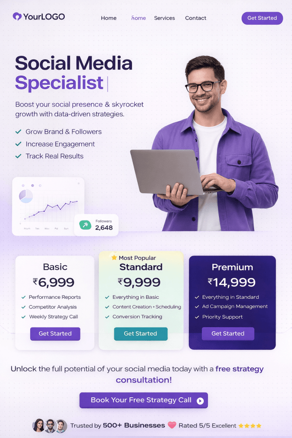 Social Media Analyst Website Setup