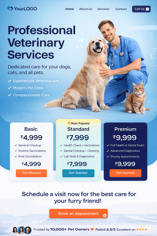 Pet Veterinary Clinic Website Setup