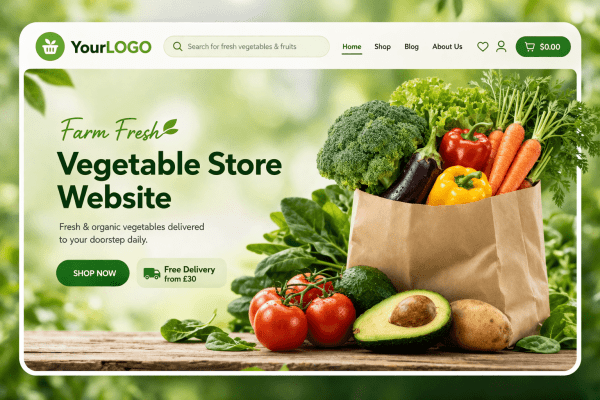 Grocery & Vegetable Store Website Setup